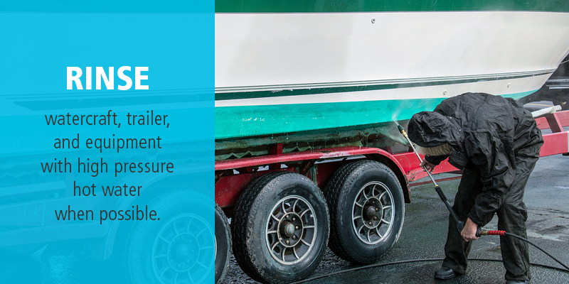 Rinse boat with high pressure.