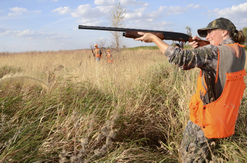Female pheasant hunter