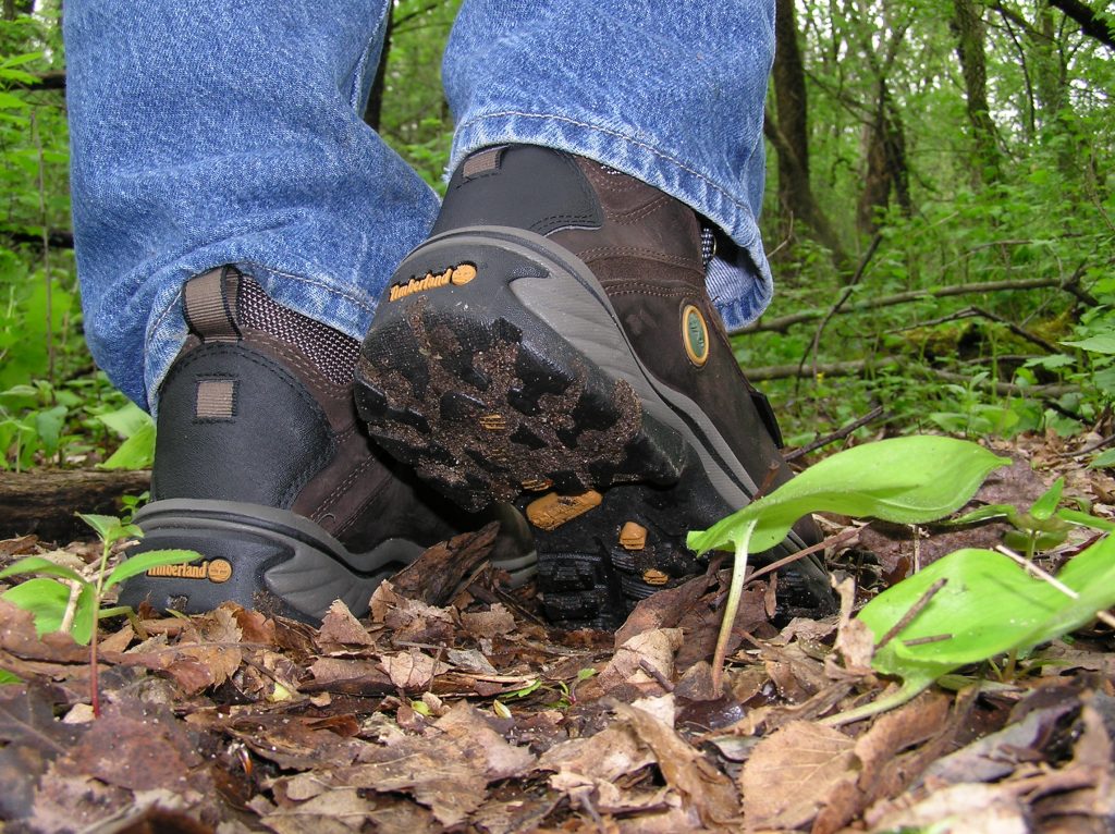 Boots in soil